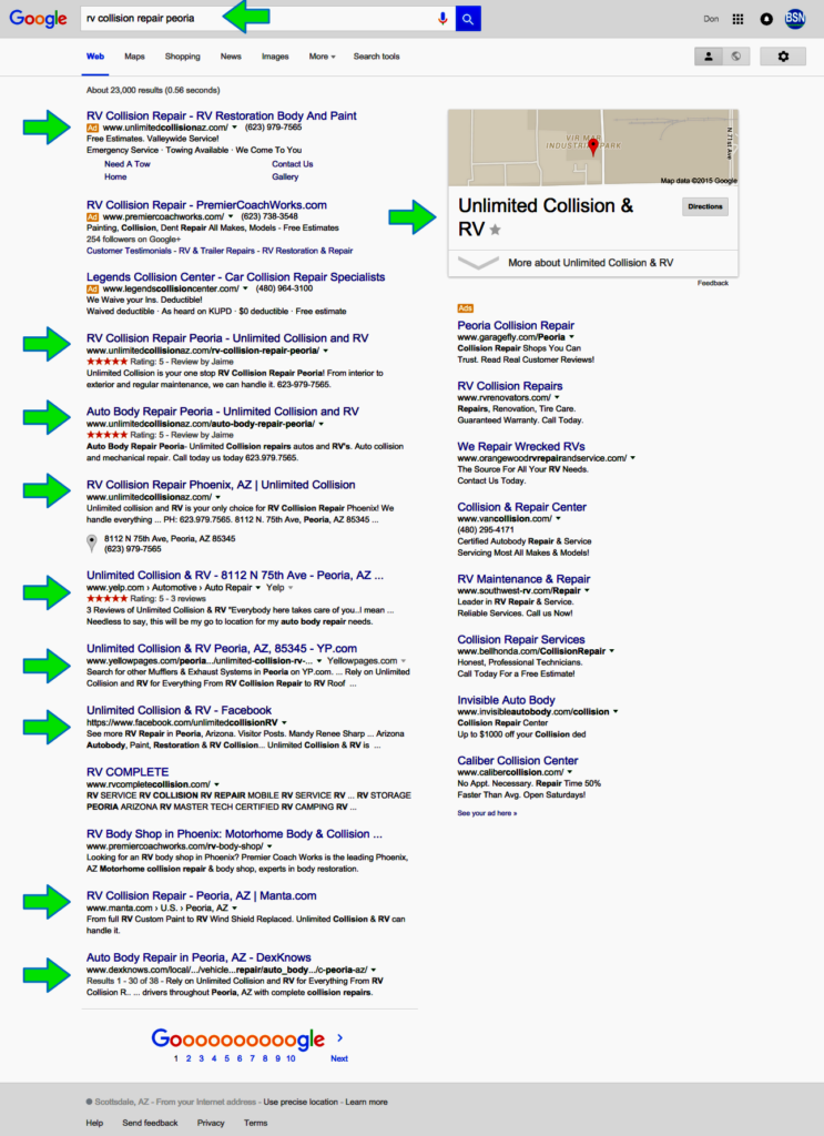 Why SEO Matters rv collision repair peoria Google Search2